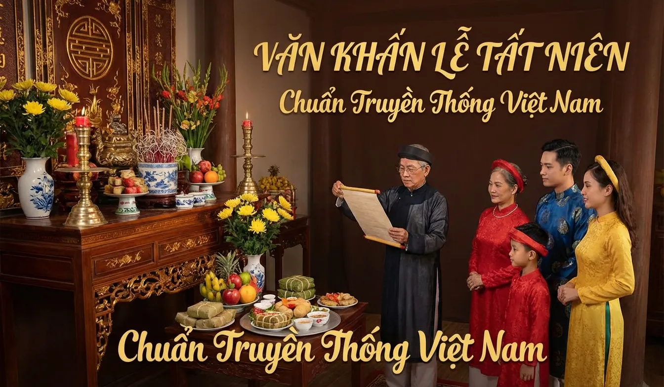 Mẫu văn khấn lễ tất niên cổ truyền Việt Nam
