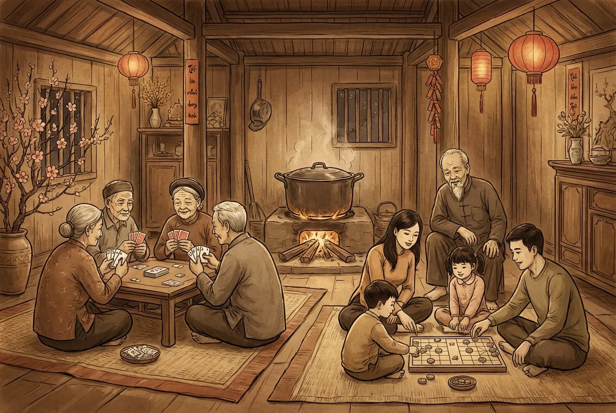 tập tục ăn chơi ngày tết