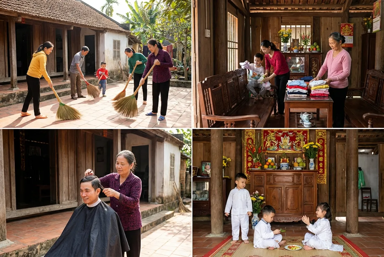 tục quét dọn đón năm mới